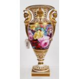 Antique English hand painted urn vase