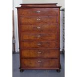 Late Victorian walnut chest on chest