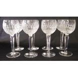 Eight Waterford Colleen hock glasses