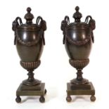 Pair of Regency bronze cassolettes