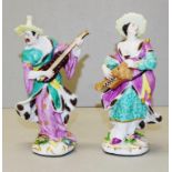 Pair Samson of Paris Chinese Musician figures