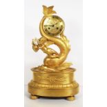 French gilt bronze mantle clock, C:1820
