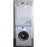 Miele front load washing machine & stacked dryer