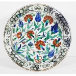 Good rare Turkish Iznik charger C: 1600