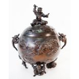 A good antique Japanese bronze censer