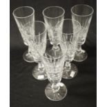 Six Waterford Kylemore champagne flutes