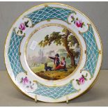 Antique English porcelain decorated plate