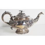 William IV sterling silver teapot