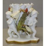 Victorian Moore Brothers porcelain figural vase