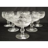 Six Waterford Colleen open champagne glasses