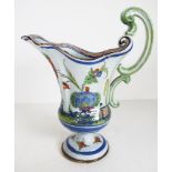 Antique Italian majolica painted ewer