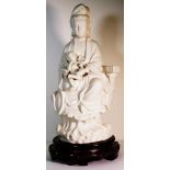 Fine Chinese 18th Century Dehua figure of Guanyin