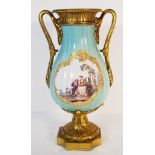 Meissen fluted vase with ormolu