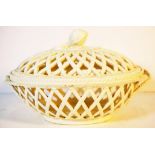 18th Century creamware chestnut basket