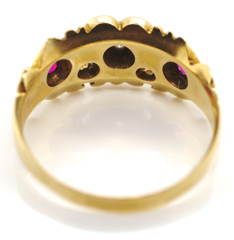 Antique Australian 15ct gold diamond and ruby ring - Image 5 of 5