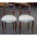 Pair of Edwardian balloon back chairs