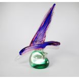 Large Murano art glass bird sculpture