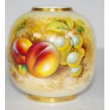 Royal Worcester signed handpainted posy vase