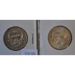 Two Australian 1927 Canberra florins