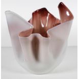 Venini Murano glass handkerchief vase