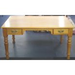 Edwardian maple desk