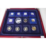 Cased Macquarie Mint commemorative medallions