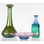 Two various art glass vases