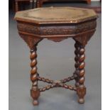 Antique Dutch oak Gothic Revival table