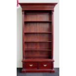 Mahogany open bookcase