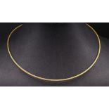 Yellow gold collar necklace