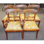 Set of 5 Regency mahogany chairs