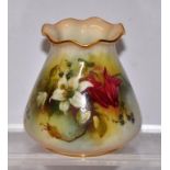 Royal Worcester handpainted vase