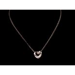 Georg Jensen double heart pendant