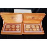 Two cased 1975 Cook Island proof coin sets