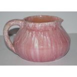 John Campbell pink glaze pottery jug