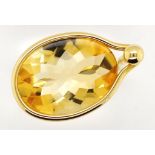 Georg Jensen 18ct yellow gold and citrine ring