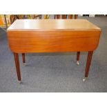 George III mahogany drop leaf Pembroke table