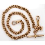 George VI, 9ct rose gold fob chain