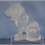 Lalique 'Bamara' lion sculpture figure