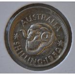 Australian 1952 shilling mistrike error coin