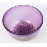 Kosta Boda Vallien signed art glass bowl