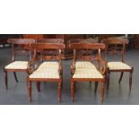 Set of 6 William IV style bar back dining chairs