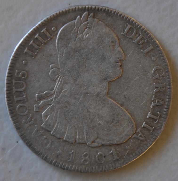Spanish 1801 Proclamation silver dollar
