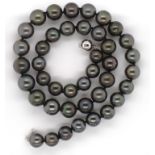 Tahitian black pearl necklace