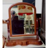 Victorian mahogany toilet mirror