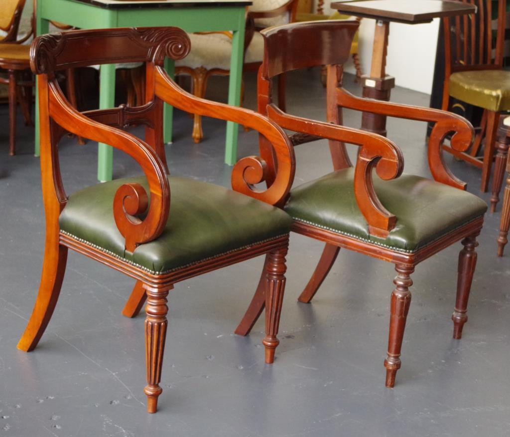 Two 19th century style armchairs - Image 3 of 3