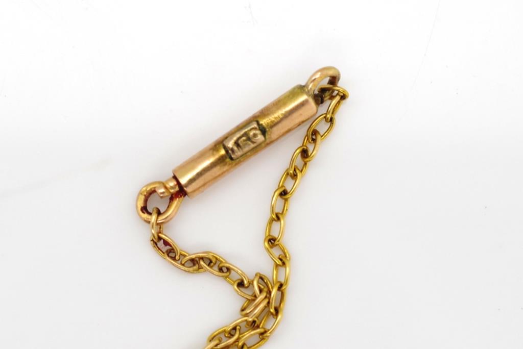 Antique Australian 15ct yellow gold necklet - Image 3 of 4