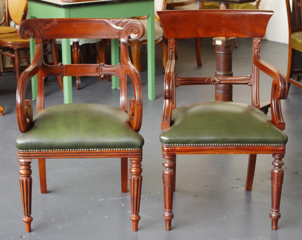 Two 19th century style armchairs