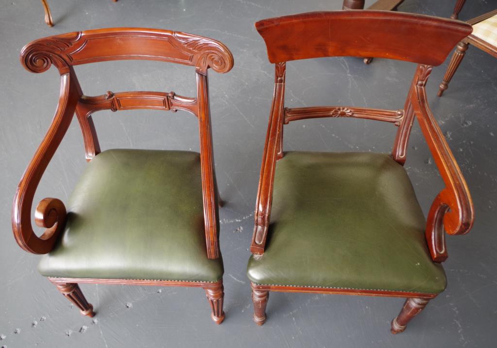Two 19th century style armchairs - Image 2 of 3