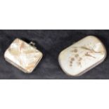 Two Victorian mother of pearl purses